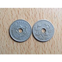 Belgium 1906 5 Centime Belgie (Dutch - Flemish Text) Coin