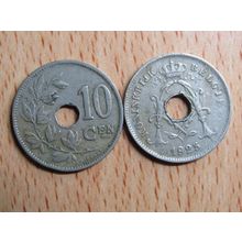 Belgium 1925 10 Centime Belgie (Dutch - Flemish Text) Coin