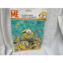 Despicable Me Minion's 8 9" x 7.25" Favor Loot Bags Birthday Party Minion
