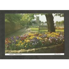Postcard Devon Sidmouth Pansies on Church Path