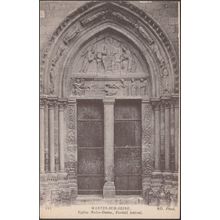 Portail Latéral, Eglise Notre-Dame, Mantes-sur-Seine, c.1910 - Neurdein CPA