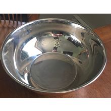 Serving Bowl with Base Nickel 10 1/2" across x 4 1/2" high Large