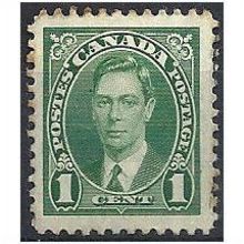 Canada 1937 SG357 1c Green Mounted Mint. .