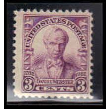 725 3c Daniel Webster Barely Clears MNH O3637