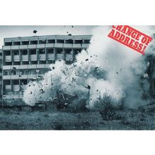 Tower Hill Kirkby Bombing Disaster Change Of Address Comic Postcard