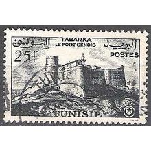 Tunisie 1956 Michel 454 O Cote (2005) 0.10 € Taberka le port Gênois Cachet rond