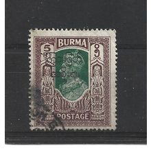 Burma.SG81 5r Green and Brown.Fine Used.Jul25f