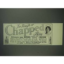 1913 Hinds Cream Ad - For Rough or Chapped Skin