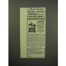 1930 Rock Island Railroad Ad - Rail-Auto Tours