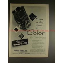 1956 Rollei Automatic Rolleiflex f:3.5 Camera Ad!!