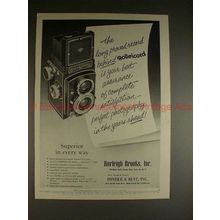 1956 Rollei Rolleicord Camera Ad - Long Proved Record!!