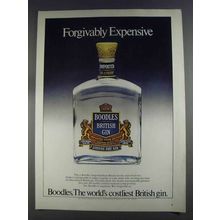 1980 Boodles Gin Ad - Forgivably Expensive