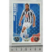 2010/11 Topps Match Attax Trading Card 294 Jonas Olsson, West Bromwich Albion