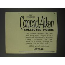 1953 Oxford Book Advertisement - Conrad Aiken Collected Poems