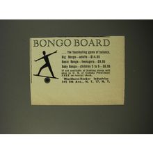 1954 Washburn-Decker Bongo Board Advertisement