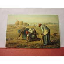 THE GLEANERS by J F Millet unused antique postcard by Misch & Stock vgc =