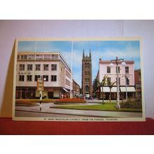 ST. MARY'S CHURCH from PARADE, TAUNTON SOMERSET unused postcard Colourmaster =