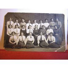 A GROUP OF YOUNG LADYS antique photograph postcard by J. M. Flint of Catford?. #