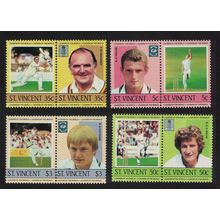St. Vincent Cricketers 8v 1985 MNH SG#842-849 Sc#995-998