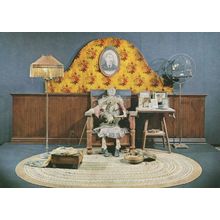 Edward Kienholz The Wait 1960s Budgie Cage Military Painting Postcard
