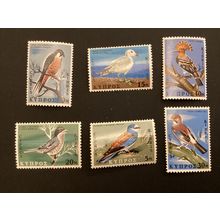 ICOLLECTZONE Cyprus 329-334 XF NH birds.