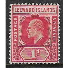 LEEWARD ISLAND 1907-11 EDVII WATERMARK MULTI-CROWN CA 1d MINT HINGED SG38