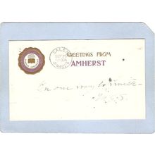 MA Amherst Greetings From Amherst w/College Logo ma_box1~66