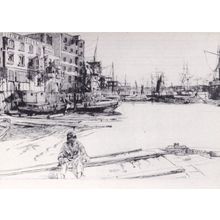 Eagle Wharf Limehouse Victorian River Thames Whistler Painting Postcard