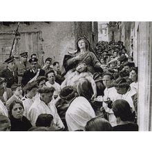 Easter Procession Italian March Sicily Italy Police 1950s Award Photo Postcard