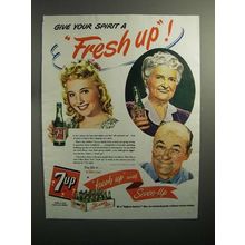 1944 7up Soda Ad - Give a Fresh Up
