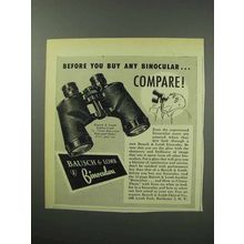 1950 Bausch & Lomb Binoculars Ad - Before You Buy