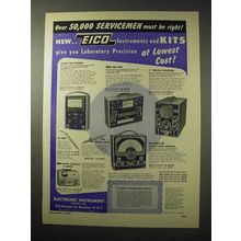 1950 EICO Instruments Ad - Oscilloscope, Voltmeter