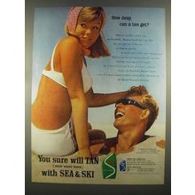 1964 Sea & Ski Suntan Lotion Ad - How Deep a Tan