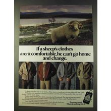 1979 Woolmark Clothes Ad - He Can't Go Home and Change