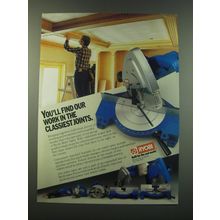 1988 Ryobi Miter Saws Ad - You'll find our work in the classiest joints