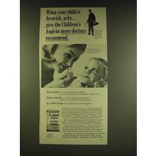 1966 St. Joseph Aspirin for Children Ad - When your child is feverish, achy