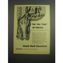 1948 Shell Chemicals Ad - For the feel of fabrics