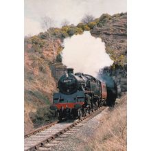 British Railway Class 4 2-6-4 No 80079 Train Bewdley Tunnel Postcard