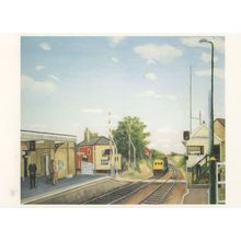Saxmundham Train Station Suffolk 1960s Painting Postcard