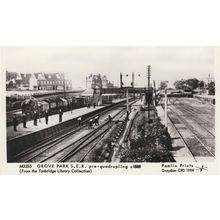 SER Train Grove Park London Railway Station Before Quadrupling Postcard