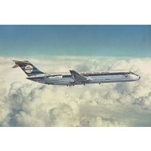 DC9..30 KLM s Stretched DC-9 Jet Netherlands Plane Postcard