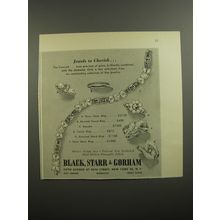 1954 Black, Starr & Gorham Jewelry Ad - Jewels to Cherish