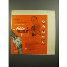1954 Mido Multifort Superautomatic Watch Ad - Companion to the connoisseur