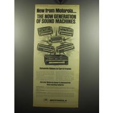 1975 Motorola Car 8-Track Players Advertisement - the Now Generation