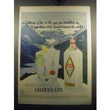 1957 Gilbey's Gin Advertisement - Lake Louise - Gilbey's Gin is the one gin