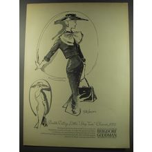 1956 Bergdorf Goodman Hannah Troy Dress Ad - Double Dating Little Strip Tease