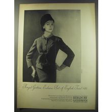 1956 Bergdorf Goodman Suit by Marquise Advertisement - Fringed Gentian