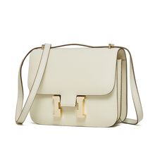 Genuine Leather Women Shoulder Purses and Handbags White