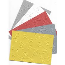 A6 Embossed Card. 10 Sheets. Floral. Cardmaking Scrapbooking Crafts Toppers
