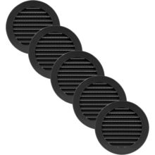 Vent Systems 4'' Inch - Pack of 5 - Black Soffit Vent Cover - round Intake or Ex